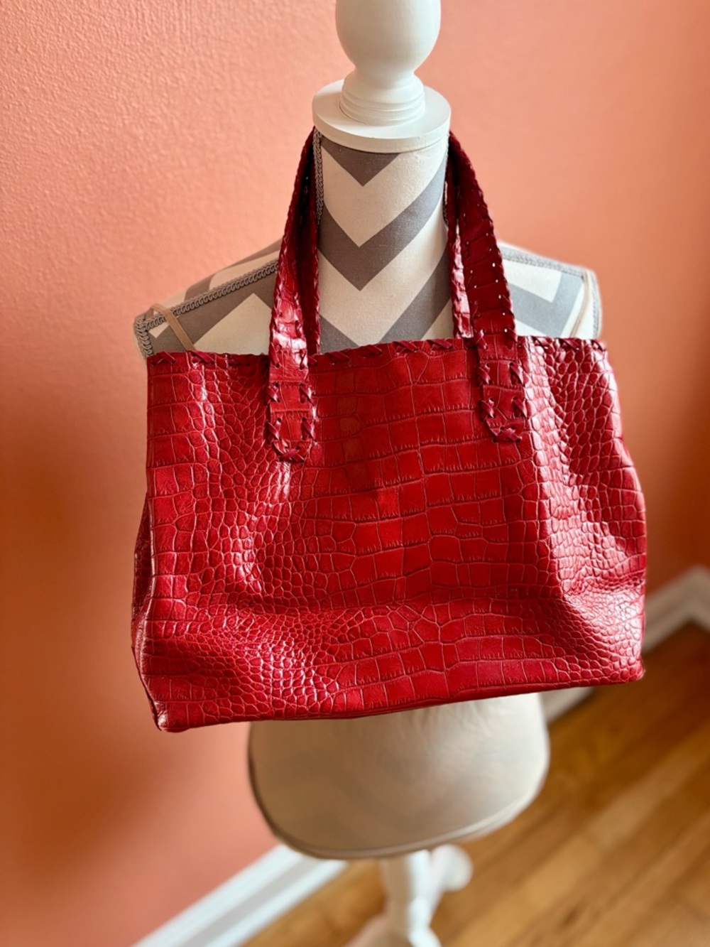 Carla Mancini Red Shoulder Tote Bag for Women
